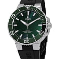 Oris Oris Aquis 01 733 7766 4157-07 4 22 64FC  01 733 7766 4157-07 4 22 64FC механические мужские часы зеленый циферблат, браслет каучук — вид спереди
